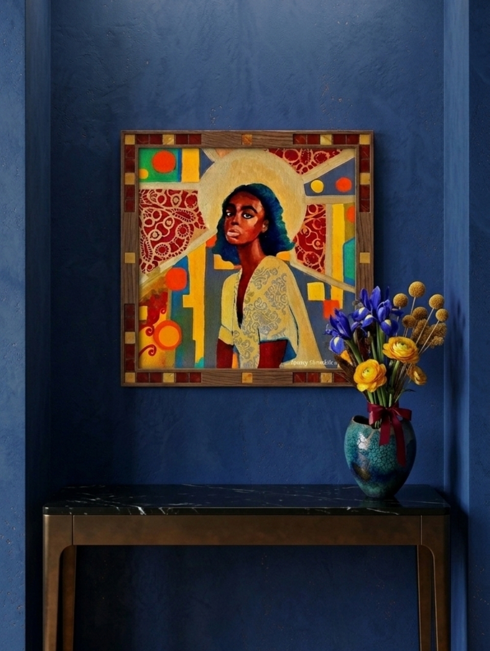 Azure Echoes / Oil Painting On Canvas - Picture 3 of 4